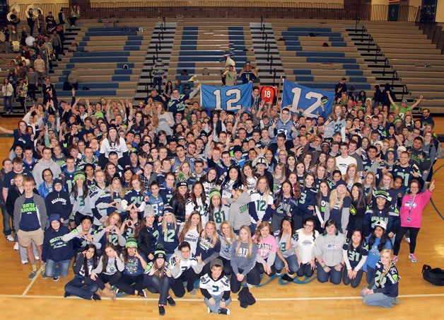 The Bothell High School student body showed their 12th Man pride on Friday.