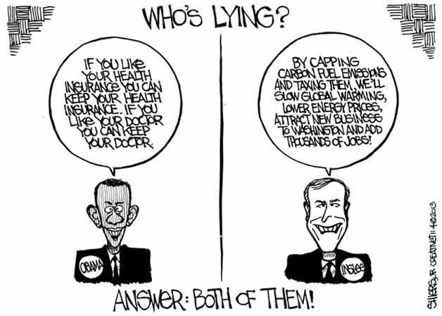 Who's lying? Answer: Both of them. | Cartoon for Nov. 10