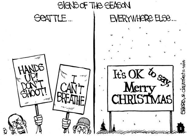 Signs of the season: Seattle and everywhere else | Cartoon for Nov. 10