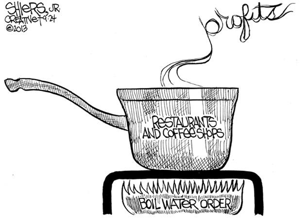 Restaurants and coffee shops profits up in smoke | Cartoon for Sept. 26