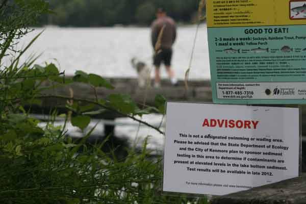 The Washington State Department of Ecology performed tests on sediment in the Kenmore waters of Lake Washington last summer.