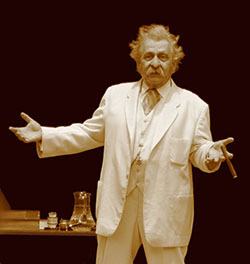 John Chappell as Mark Twain.