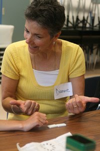 Dianne Halatyn teaches summer-school students at Woodmoor Elementary.