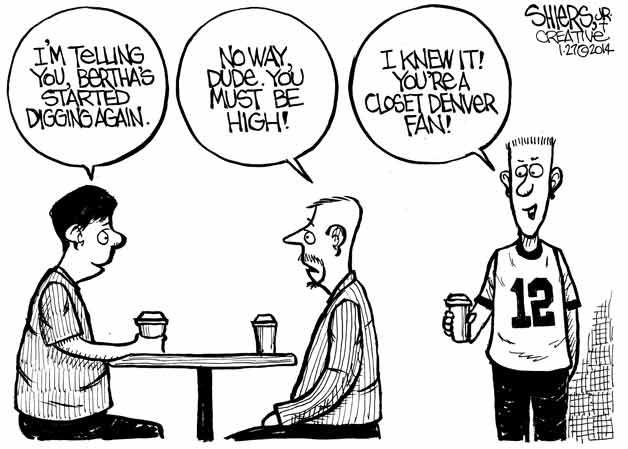 I knew it! You're a closet Denver fan | Cartoon for Jan. 28