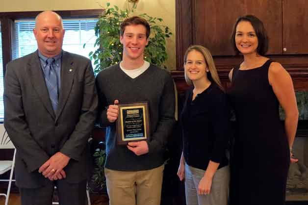 The Bothell Chamber of Commerce Student of the Month for January was announced at its monthly luncheon Wednesday. From left