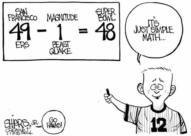 NFC title game is just simple math | Cartoon for Jan. 16