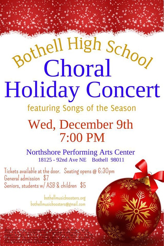 Bothell High School holiday choral concert.