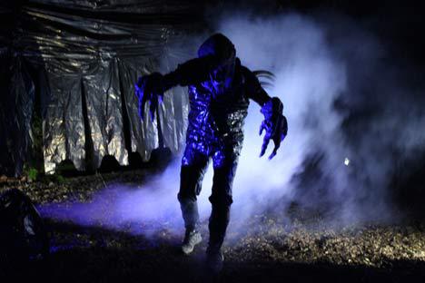 A creature roams Haunted Trails at Bastyr University last weekend.