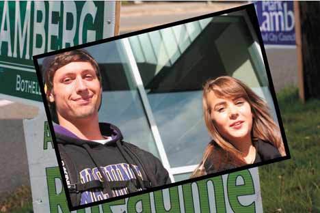 Cascadia Community College students Jergen Nyhammer and Maya Olsen have shown an interest in the upcoming Bothell City Council elections.