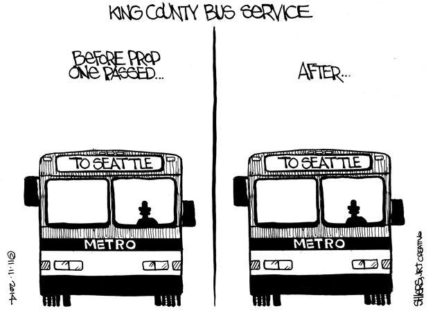 King County Bus service | Cartoon for Nov. 15