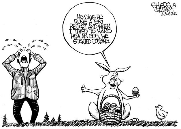 He started sobbing when I handed him an egg | Cartoon for March 31