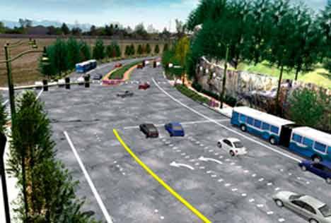 An artist’s rendering of the revamped intersection of State Route 522 and 96th Avenue Northeast.