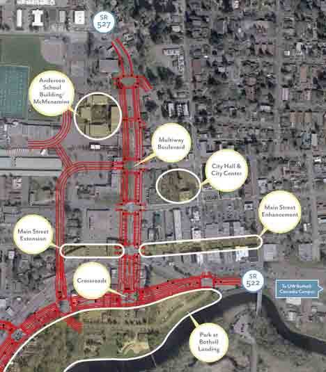 Here's a layout of downtown Bothell revitalization projects