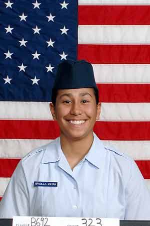 Air Force Airman Rosa Gradilla-Viayra graduated from basic military training at Lackland Air Force Base