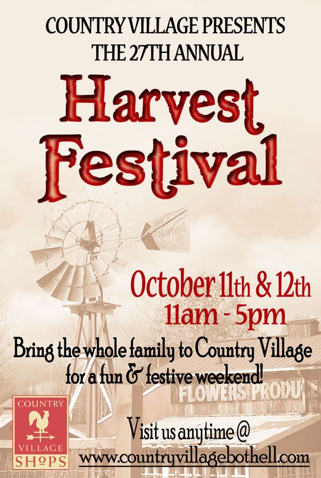 Country Village will host its 27th annual Harvest Festival Oct. 11-12.