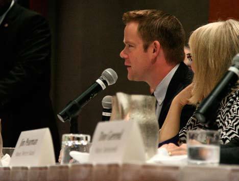 Bothell Mayor Mark Lamb speaks at this week's mayor's forum.