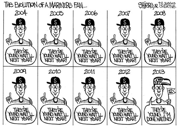 The evolution of a Mariners' fan | Cartoon for Aug. 29