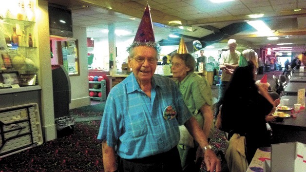 Kenmore Lanes bowler Ray Hull celebrated his 100th birthday at the alley on Aug. 20.