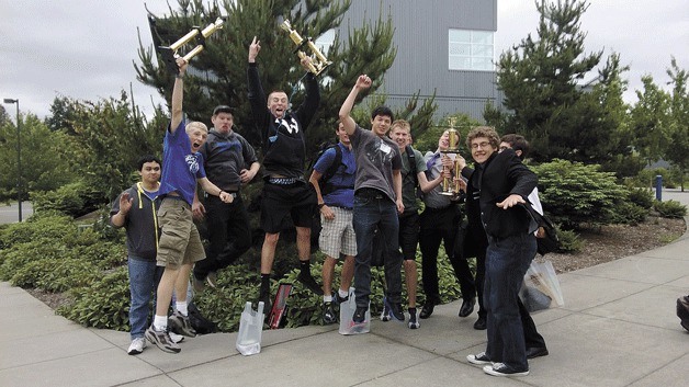 Bothell and Inglemoor High School C# computer program students won four of five trophies awarded at Microsoft’s “Hunt the Wumpus” computer game design competition held June 7 in Redmond.