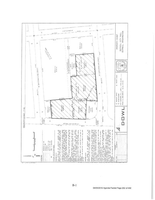 Blueprints for the hotel plot sales in downtown Bothell.