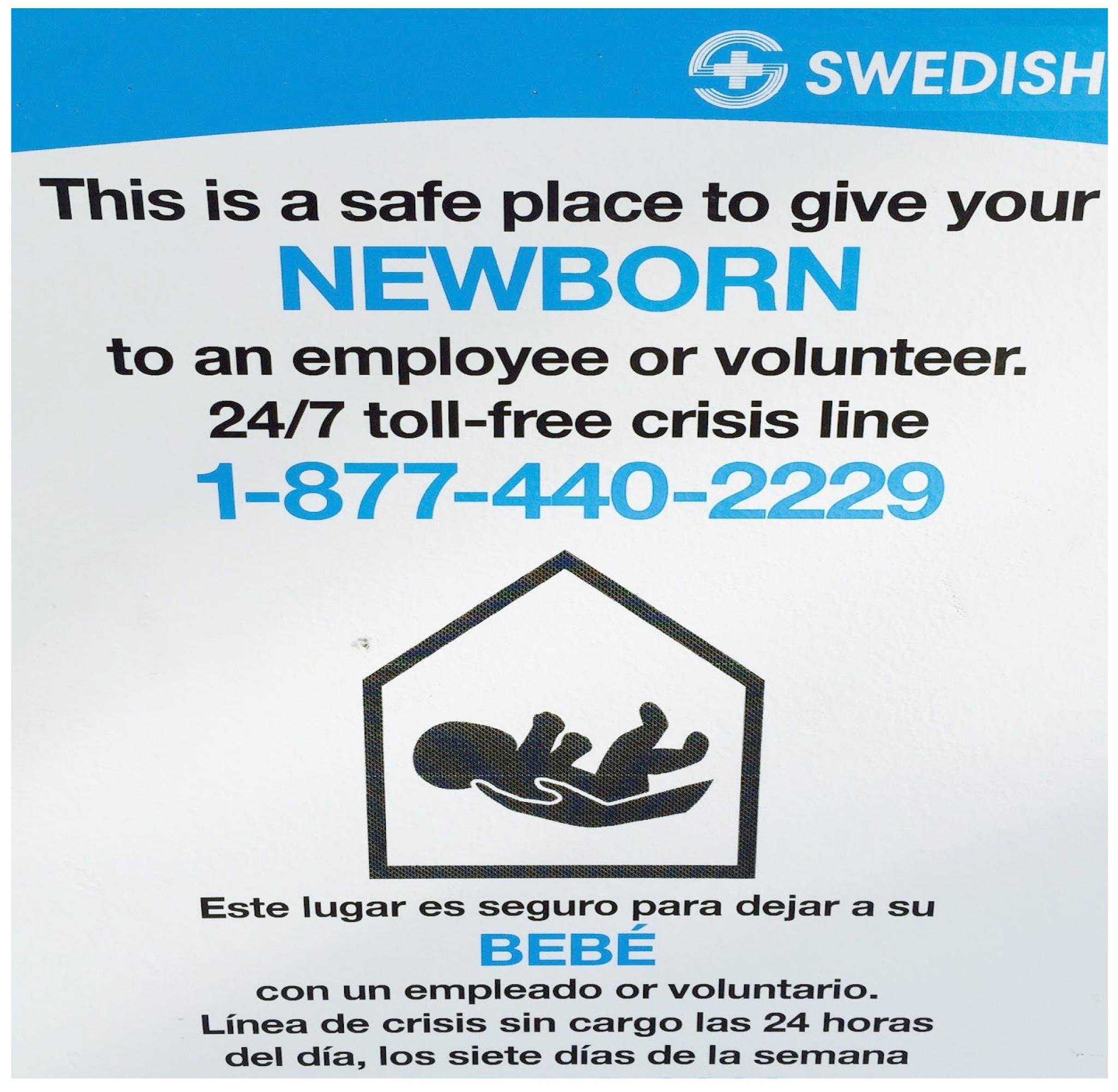 Sign posted outside of the emergency room at Swedish Hospital’s First Hill Campus. - Regina Friedland/ UW News Lab